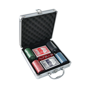 JOGO DE FICHAS PARA POKER NUMERADA NA MALETA 100 FICHAS - IM42059-C