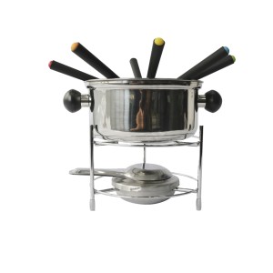 JOGO DE FONDUE DE INOX COM 10 PEÇAS 800ML - CA12135