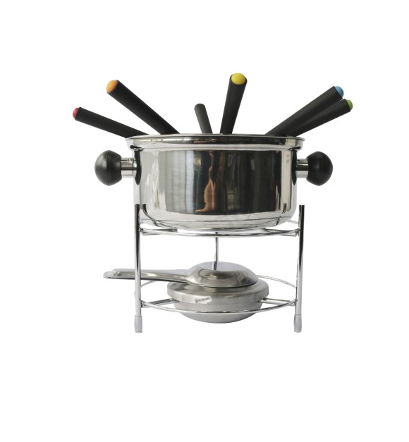 JOGO DE FONDUE DE INOX COM 10 PEÇAS 800ML - CA12135