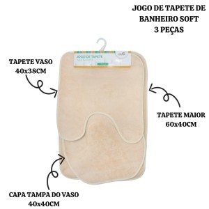 JOGO DE TAPETE DE BANHEIRO EM SOFT 03 PÇS - CA01060-BG