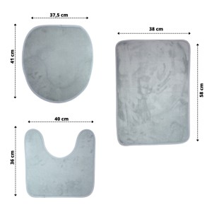 JOGO DE TAPETE DE BANHEIRO EM SOFT 03 PÇS - CA04088-CZ