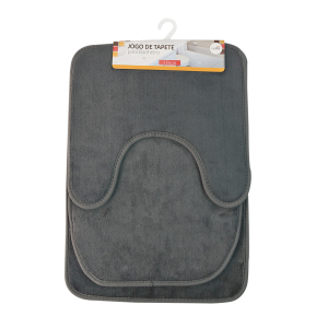 JOGO DE TAPETE DE BANHEIRO EM SOFT 03 PÇS - CA04088-CZES