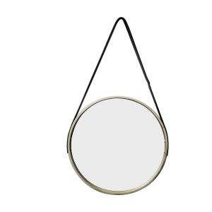 ESPELHO DE PAREDE DE MADEIRA REDONDO 40CM - TRC8056-DOU