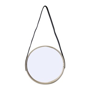 ESPELHO DE PAREDE DE MADEIRA REDONDO 35CM - TRC8055-BG