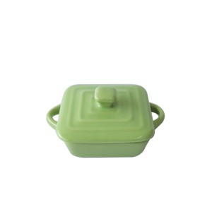 MINI PANELA QUADRADA DE CERÂMICA 5.5X8.5X12.5CM - 207157-VD