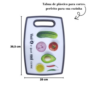 TÁBUA DE CORTE DE PLASTICO PARA COZINHA 20X30,5 CM - CA08067-B