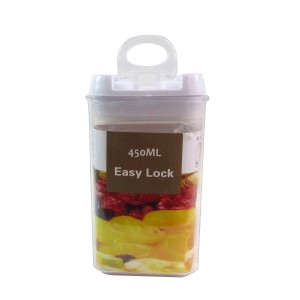 POTE HERMETICO COM TAMPA DE PLASTICO 450ML  7 X13CM - BF2193