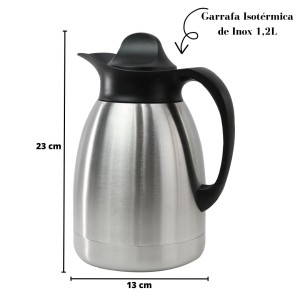 GARRAFA ISOTÉRMICA DE INOX 1,2 LITROS - 6859
