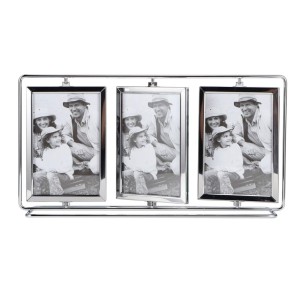 PORTA RETRATO METAL GIRATORIO TRIPLO PARA 6 FOTOS 10X15CM SXK5505