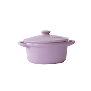 MINI PANELA OVAL DE CERÂMICA 5.5X8.5X12.5CM - 207156-RS