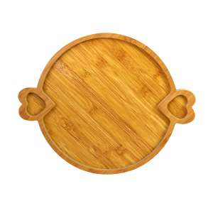 PETISQUEIRA REDONDA DE MADEIRA COM ALÇA CORAÇÃO 30CM - MG5259