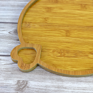 PETISQUEIRA REDONDA DE MADEIRA COM ALÇA CORAÇÃO 30CM - MG5259