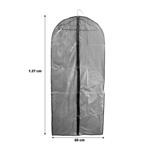 CAPA PROTETORA PARA ROUPAS E TERNO COM ZIPER 137X60CM - CA15062-CZ