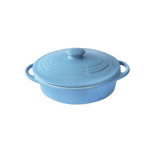 MINI PANELA OVAL DE CERÂMICA 18X12X8CM - 207155-AZ