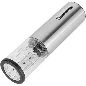 ABRIDOR DE VINHO ELÉTRICO EM PLÁSTICO E INOX COM LUZ DE LED 18CM - 4431