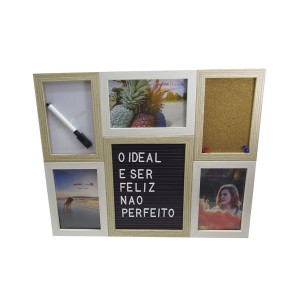 QUADRO PORTA FOTO DE MADEIRA E RECADOS - RMI7261