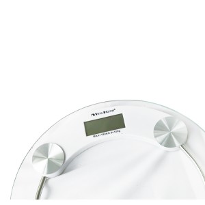 BALANÇA DIGITAL VIDRO TEMPERADO PARA BANHEIRO REDONDA CAPACIDADE 180 KG - CT1069