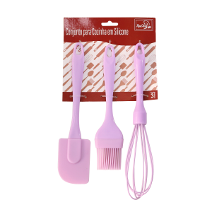 KIT PARA COZINHA EM SILICONE 3 PEÇAS - TRC8793-LL