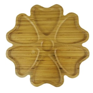 PETISQUEIRA DE BAMBU COM 06 DIVISÓRIAS E UMA CENTRAL 30CM - TRC8072