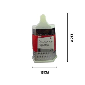 RALADOR METAL  DE LEGUMES 22,5X14 6 FACES - TRC7883-BR