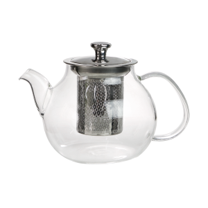 CHALEIRA EM VIDRO COM INFUSOR E TAMPA 900ML - 75258