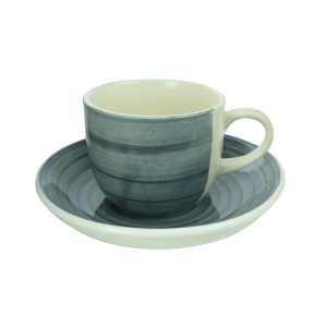 JOGO DE XÍCARAS COM PIRES DE CERÂMICA 8 PEÇAS 100ML - CA18071-CZ