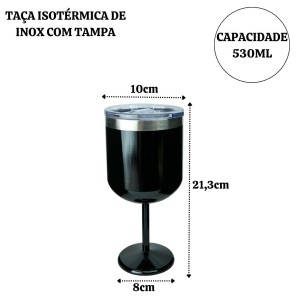TAÇA ISOTÉRMICA DE INOX 530ML - GDR1100-PT