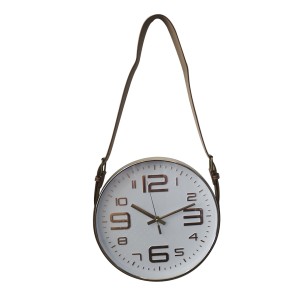 RELOGIO DE PAREDE DECORATIVO DE PLASTICO 30CM COM ALÇA DE AJUSTE - BT209-GR