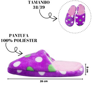 PANTUFA ADULTO DE POLIESTER 36/37 -BF2271-38/39-RX