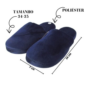 PANTUFA ADULTO DE POLIESTER LISA 34/35 -BF2272-34/35-AZMA