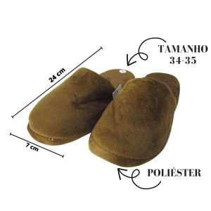 PANTUFA ADULTO DE POLIESTER LISA 34/35 -BF2272-34/35-MR