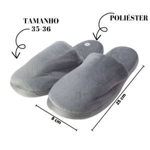 PANTUFA ADULTO DE POLIESTER LISA 35/36 -BF2272-35/36-CZ