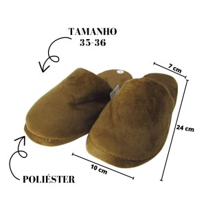 PANTUFA ADULTO DE POLIESTER LISA 35/36 -BF2272-35/36-MR