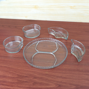 JOGO PETISQUEIRA DE VIDRO COM 5PCS - BM1147