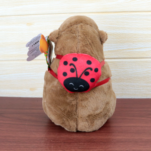 PELUCIA CAPIVARA COM MOCHILA DE JOANINHA NAS COSTAS - FE7518MR-A