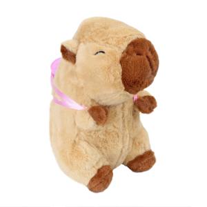 PELUCIA CAPIVARA COM MOCHILA DE GATINHO NAS COSTAS - FE7518BG-E