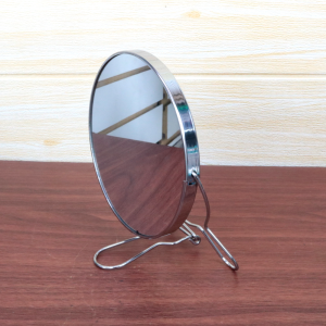 ESPELHO REDONDO DE MESA DE METAL DUPLA FACE -FA606