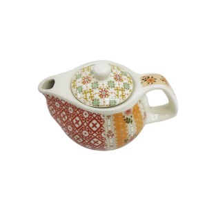 BULE CHALEIRA COM INFUSOR CERÂMICA  FLORAL COM ALÇA 250ML - BULP35-D