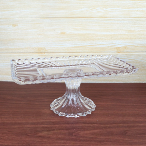TRAVESSA RETANGULAR CRISTAL DE CHUMBO COM PÉ GENEVA - 25846