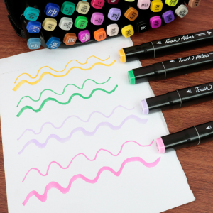 JOGO DE CANETINHAS COM PONTAS POROSAS DIVERSAS CORES 60 UNIDADES - 60