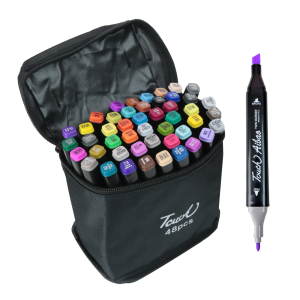 JOGO DE CANETINHAS COM PONTAS DUPLAS 48 UNIDADES - CP48CORES