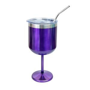 TAÇA INOX COM TAMPA DE PLÁSTICO E CANUDO DE INOX 550ML - GDR1462-RX