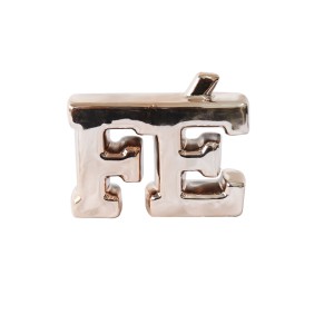ENFEITE DECORATIVO DE CERÂMICA COM A FRASE FÉ 12X8X3CM - HD80713-GR