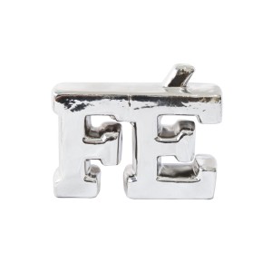 ENFEITE DECORATIVO DE CERÂMICA COM A FRASE FÉ 12X8X3CM - HD80713-PTA