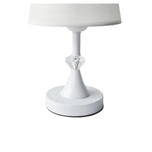 ABAJUR COM BASE FOSCA EM PLÁSTICO E CUPULA EM LINHO 30.5X18CM BIVOLT - AL55005-BR