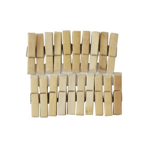 PREGADOR DE ROUPAS EM MADEIRA COM 20 PEÇAS 7X1.20CM - CX077