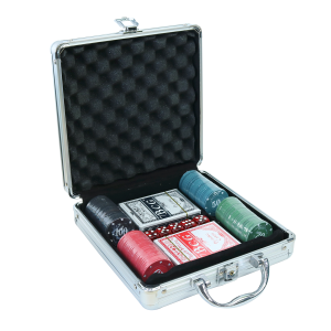 JOGO DE FICHAS PARA POKER NUMERADA NA MALETA 100 FICHAS - IM42059-F