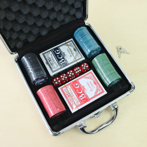 JOGO DE FICHAS PARA POKER NUMERADA NA MALETA 100 FICHAS - IM42059-F