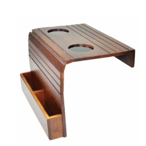 ESTEIRA LISA PORTA COPO PARA SOFÁ DE MADEIRA 50X32.4X5CM - TFP6249