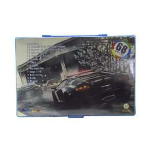 KIT DE PINTURA EM MALETA ESTAMPA CARRO PRETO COM 68 PEÇAS - MT68BOY-C